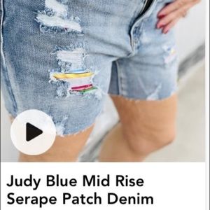 Serape Judy Blue Denim Shorts